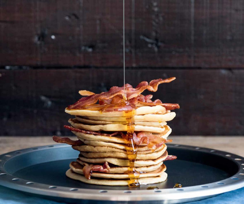 PANDEKAGER MED BACON OG AHORNSIRUP
